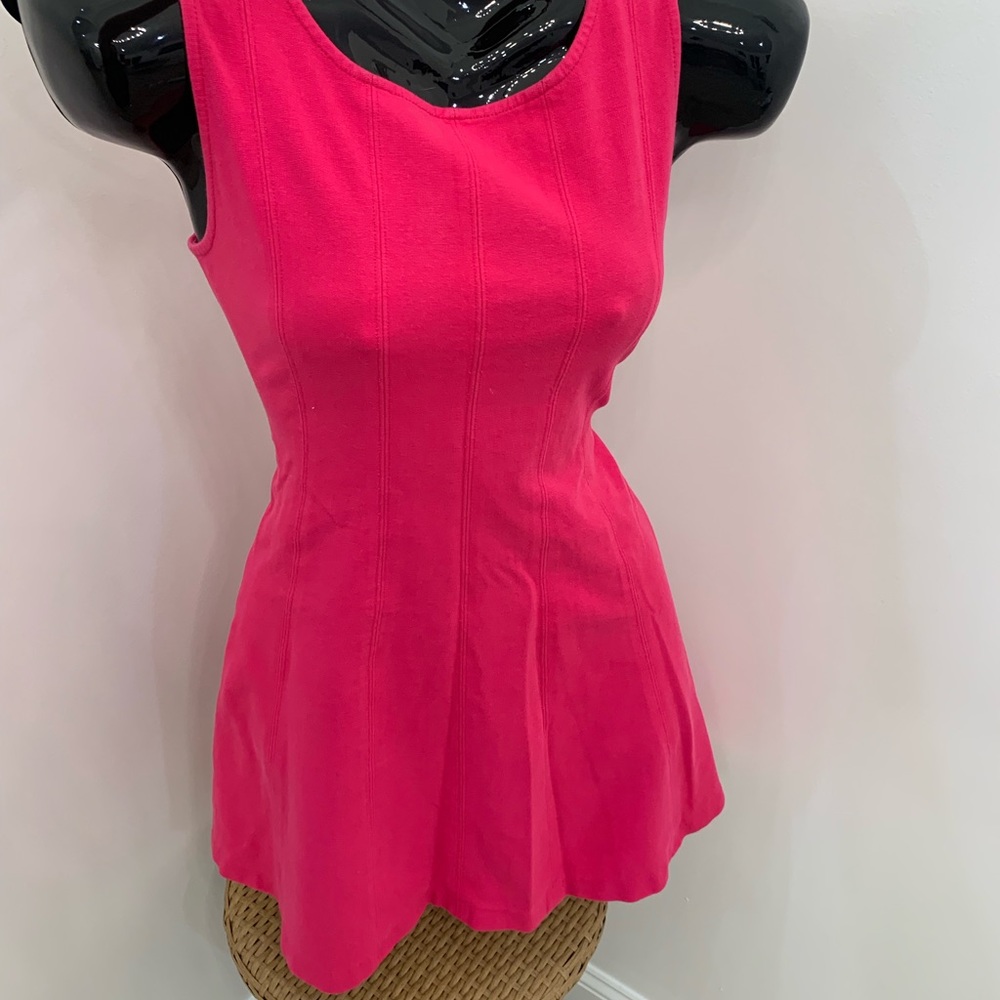 Zara Medium Hot Pink Skater dress sleeveless with a flare a-line skirt